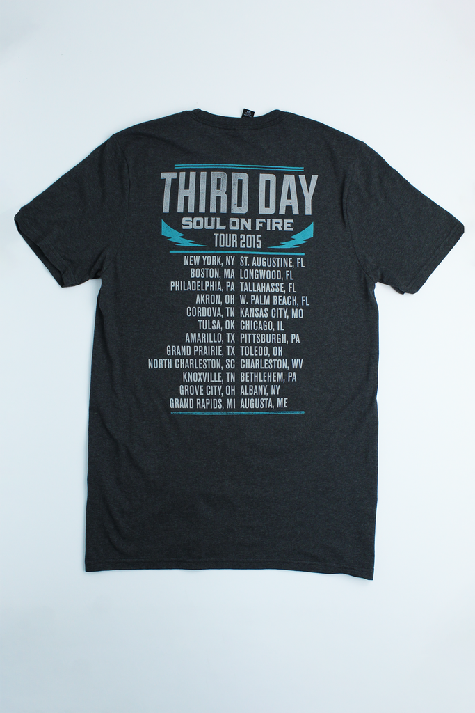 Third Day 2015 Soul On Fire Tour Vintage T-Shirt