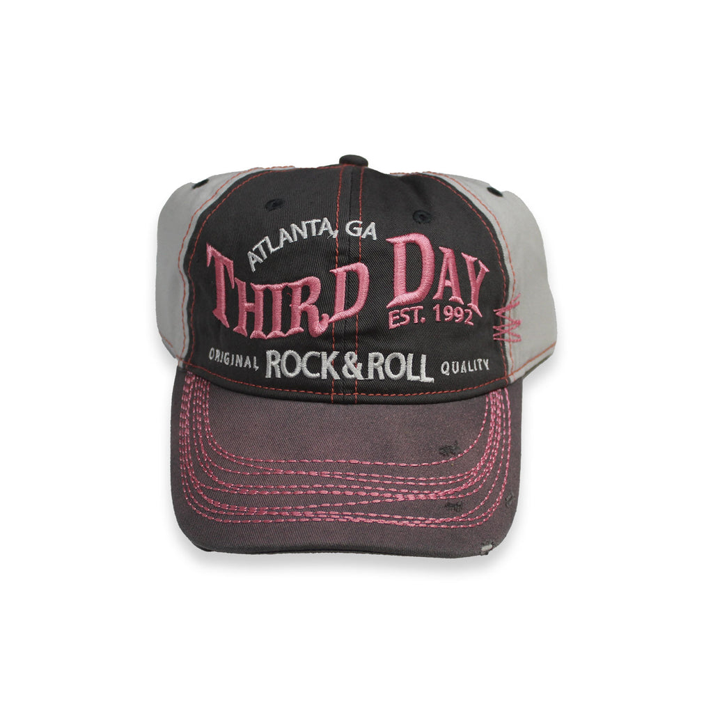 third day women's trucker hat pink grey rock and roll atlanta, GA