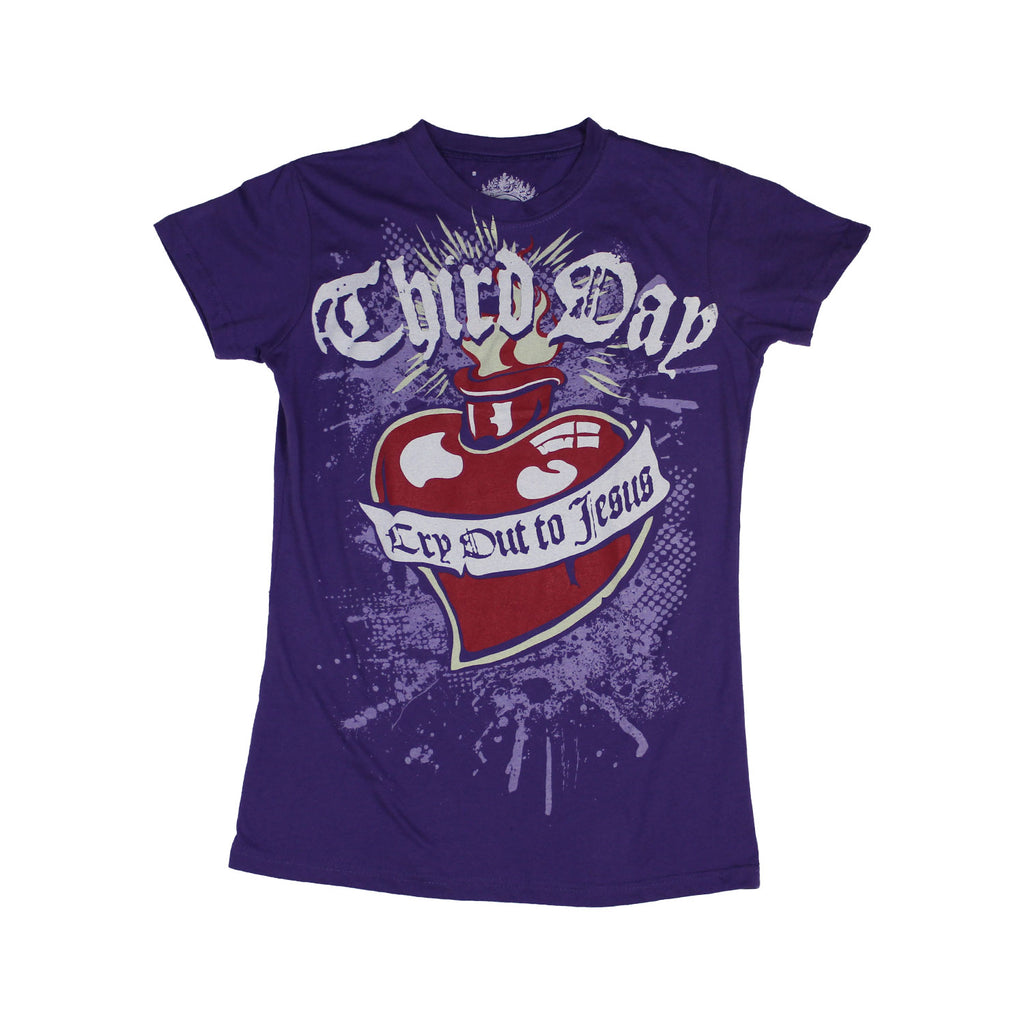 Third Day Cry Out To Jesus Women's Purple T-Shirt