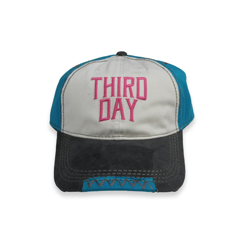 third day women's hat blue grey pink