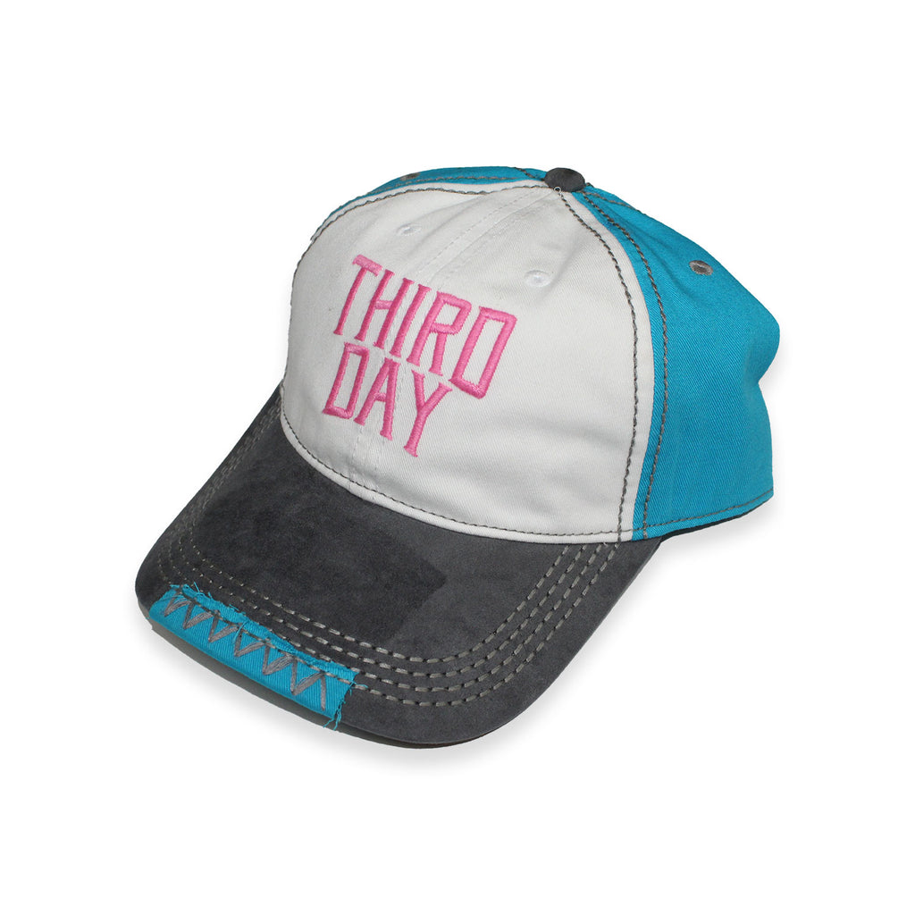 third day women's hat blue grey pink