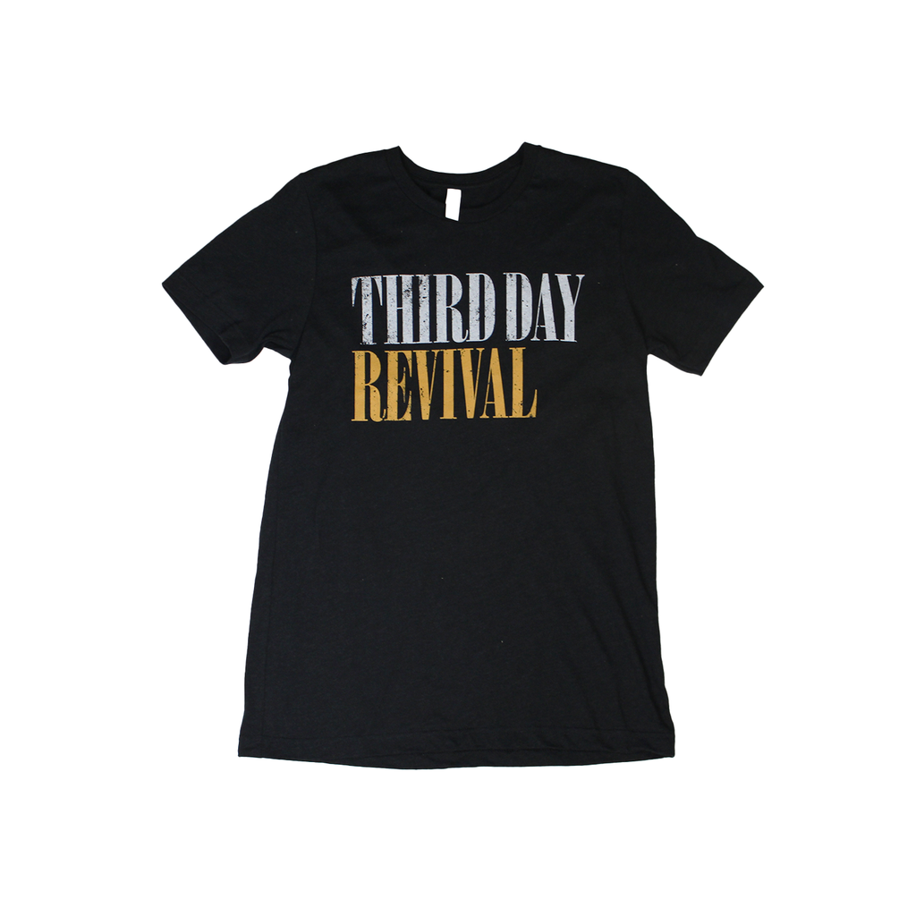 Third Day Revival Black Tee Yellow Letters