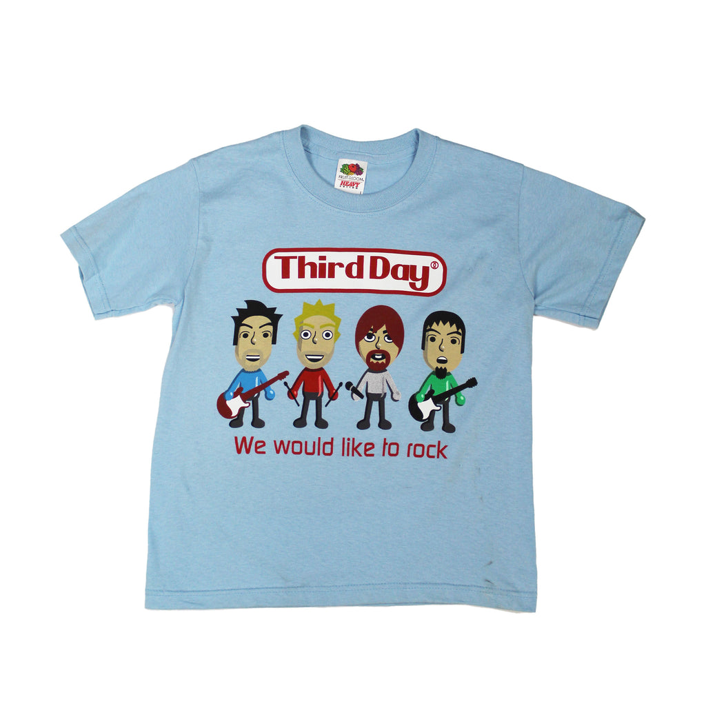 third day vintage blue youth t-shirt wii we would like to rock 